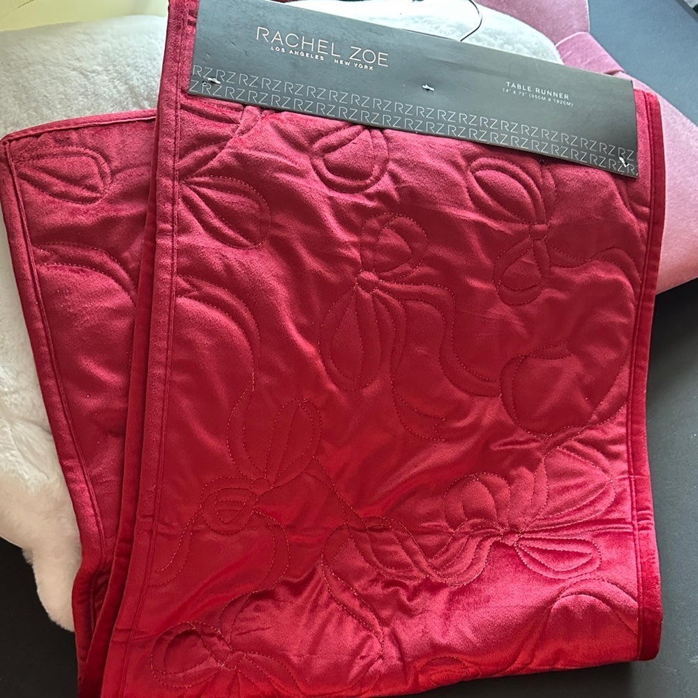 Rachel Zoe velvet bow table runner